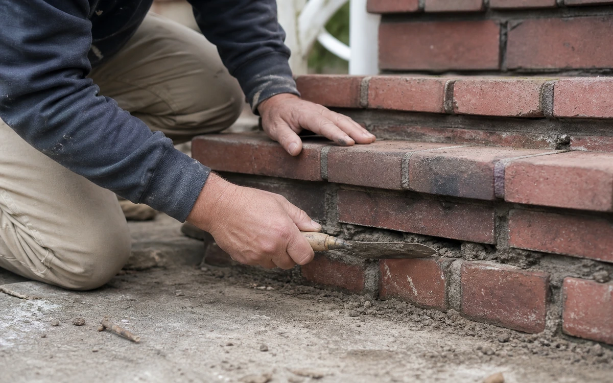Brick step repair contractor